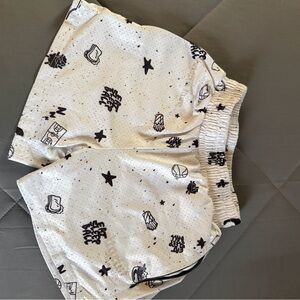 Kids Printed Shorts - Black and White
